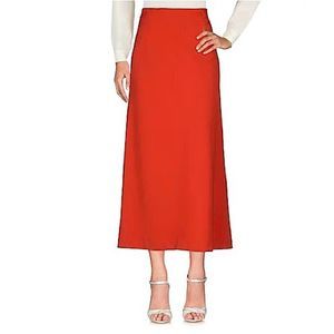 Alberta Ferretti Red Orange Rust “A-Line” Dressy Maxi Skirt